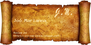 Joó Marianna névjegykártya